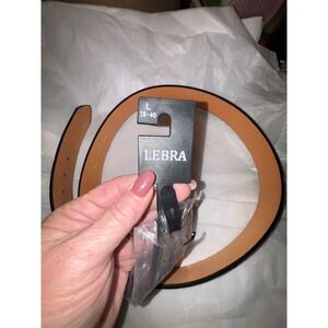 LEBRA Black Belt And Brown belt Genuine Leather Large 38-40 New Accessory